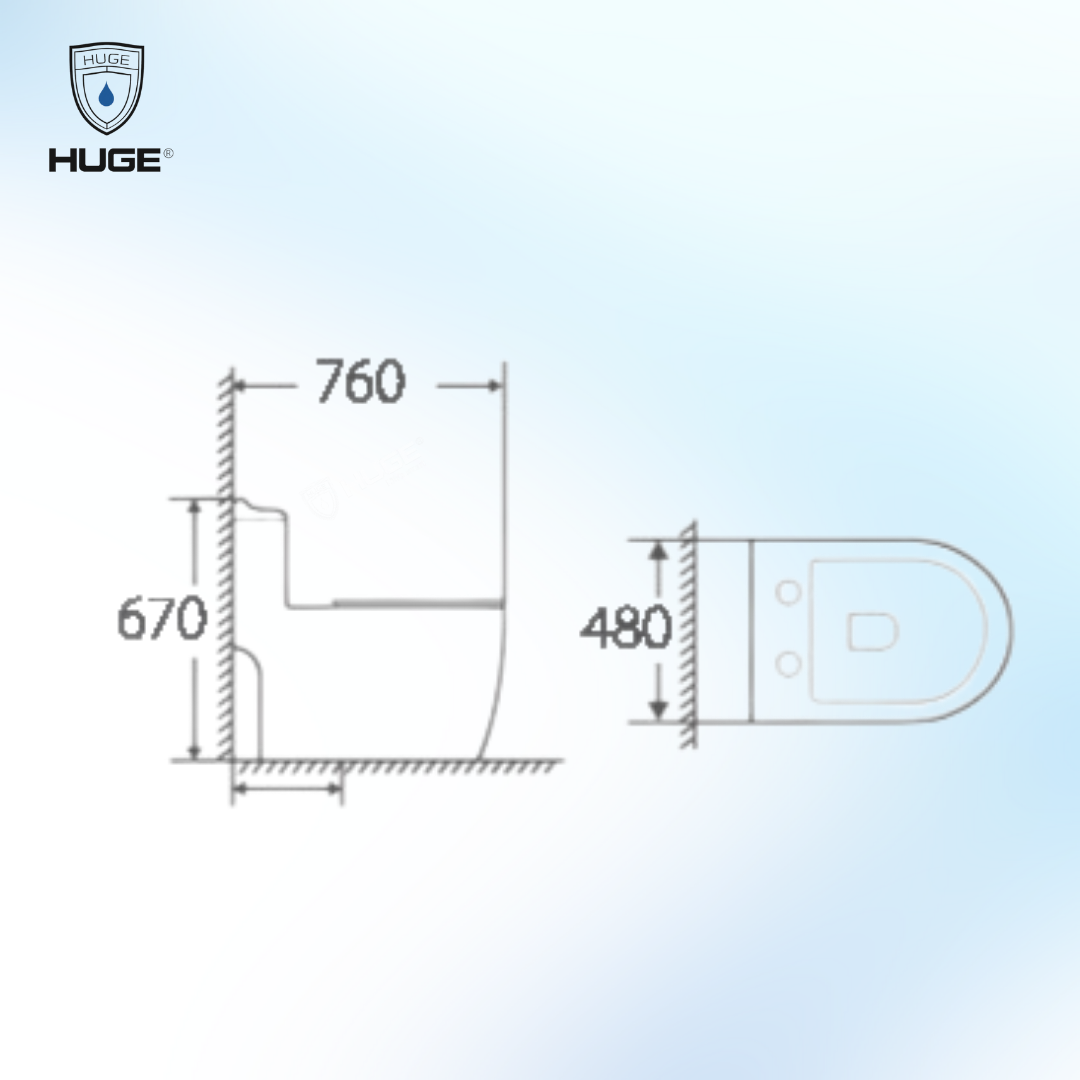 BỒN CẦU MỘT KHỐI H-BC999 - Ảnh 2