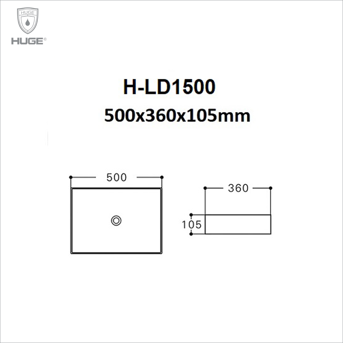 LAVABO ĐẶT BÀN HUGE H-LD1500 - Ảnh 2