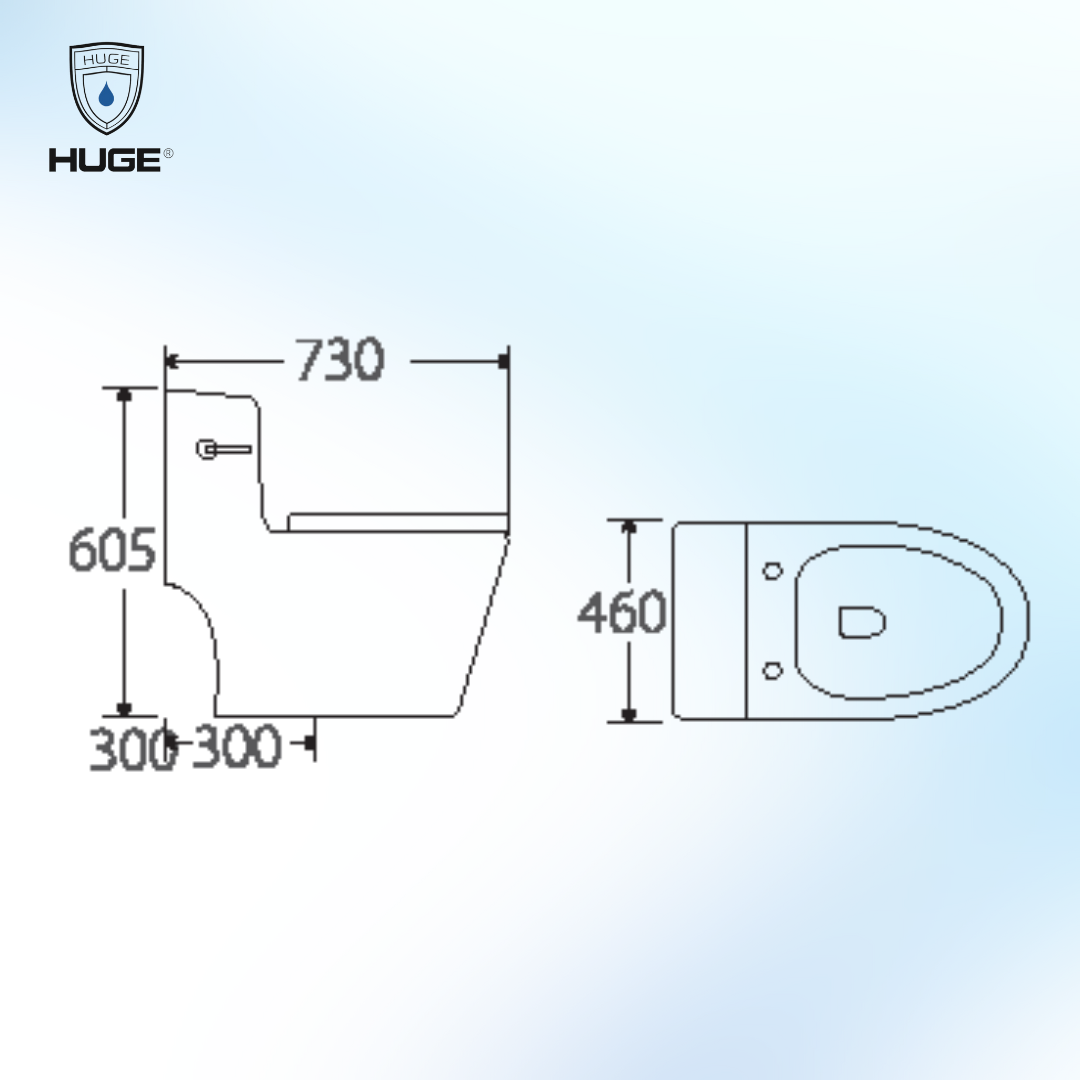 BỒN CẦU MỘT KHỐI H-BC229S - Ảnh 3