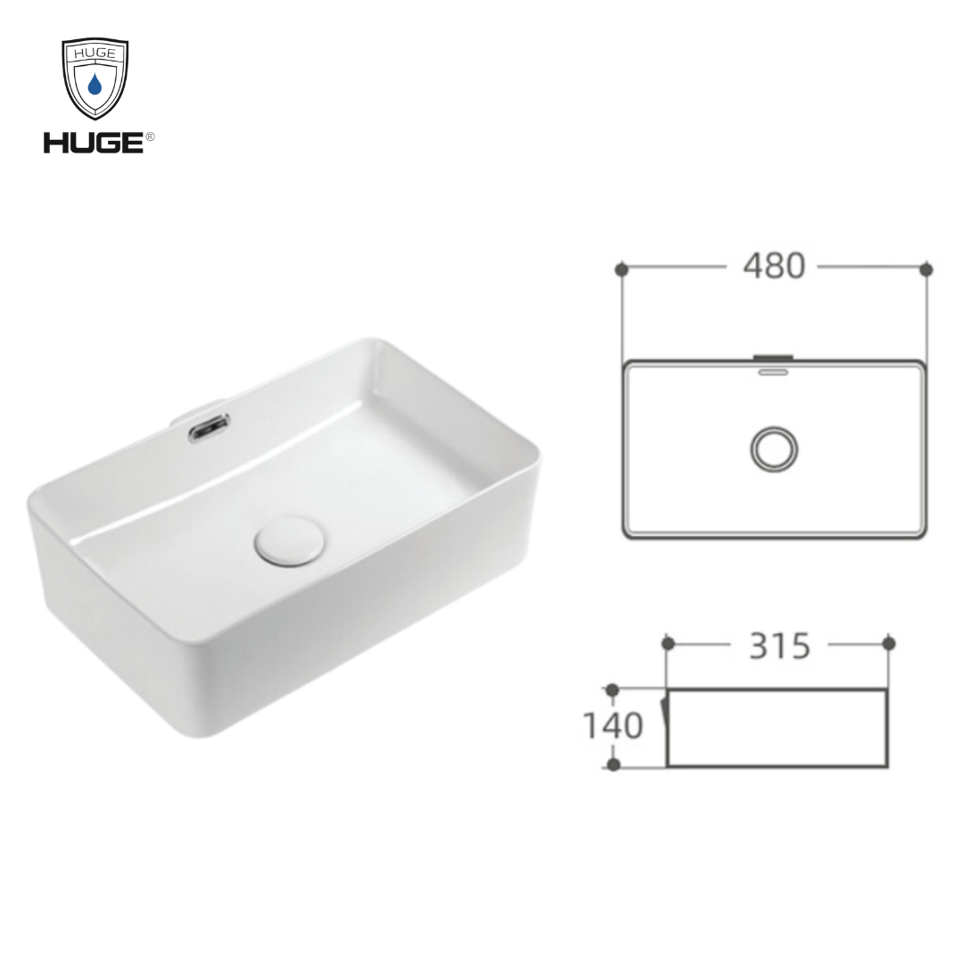 LAVABO ĐẶT BÀN HUGE H-LD1480 - Ảnh 2