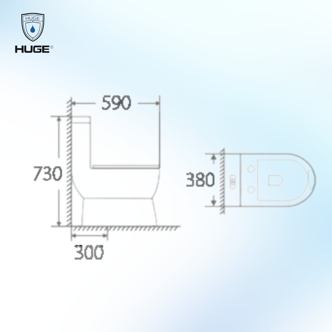 BỒN CẦU MỘT KHỐI H-BC246 - Ảnh 2