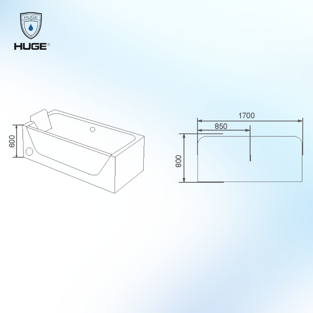 BỒN TẮM MASSAGE HUGE H-BT2306 - Ảnh 2