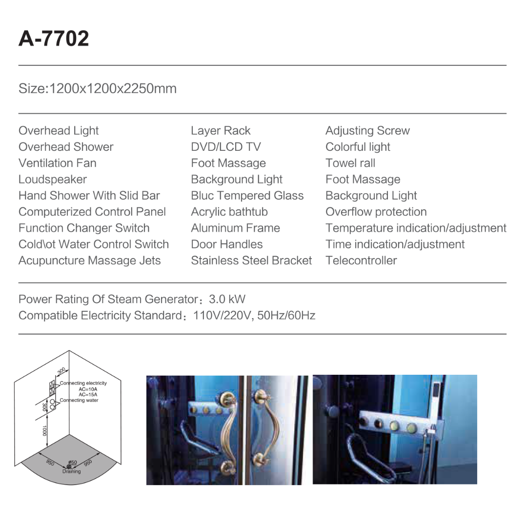 BỒN TẮM XÔNG HƠI A-7702 - Ảnh 2