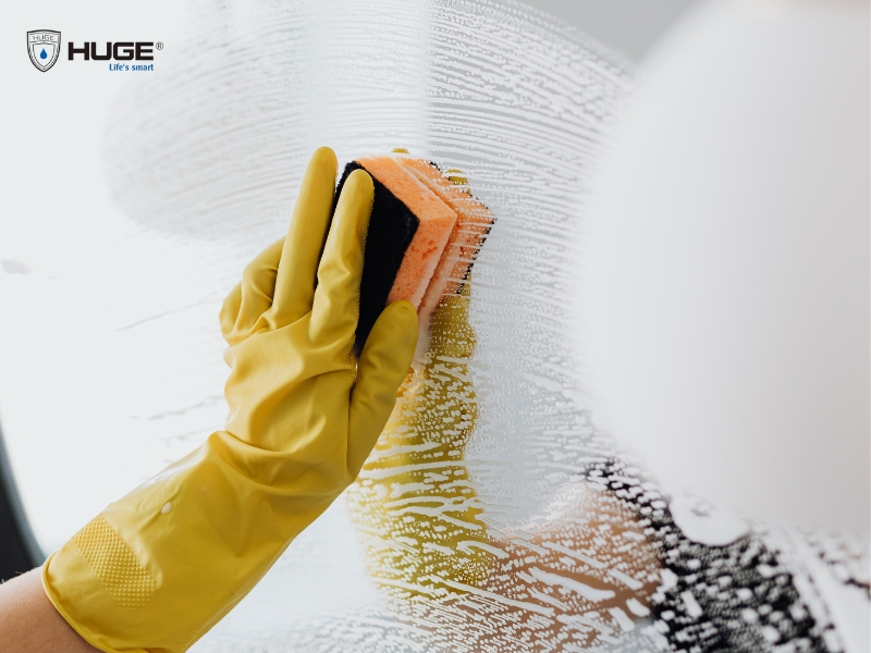 5 tuyệt chiêu làm sáng bóng gương nhà vệ sinh