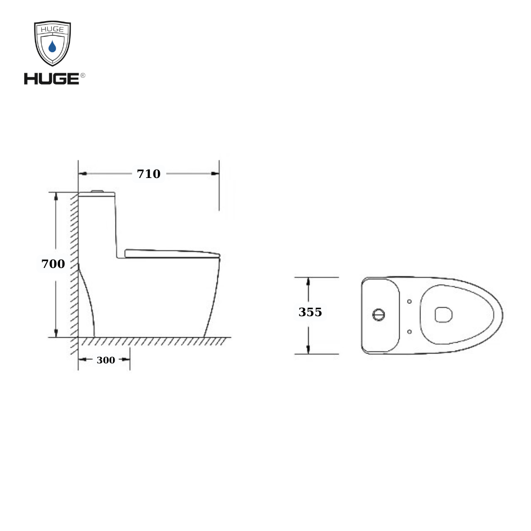 BỒN CẦU MỘT KHỐI H-BC268 - Ảnh 2