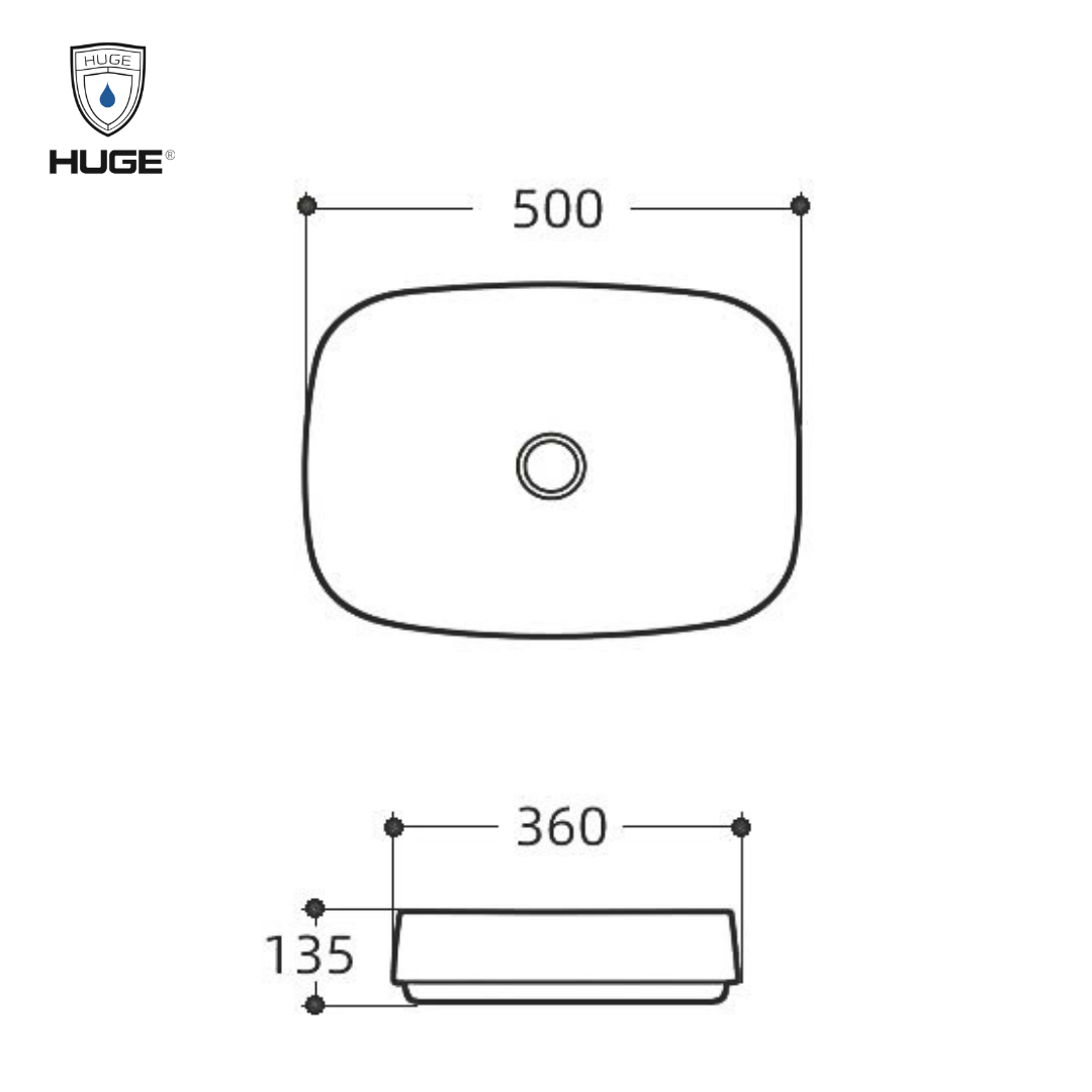 LAVABO ĐẶT BÀN HUGE H-LD1500S - Ảnh 2