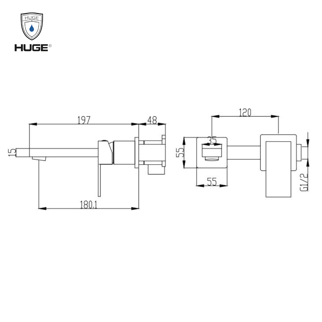 VÒI LAVABO ÂM TƯỜNG H-VV200 - Ảnh 2