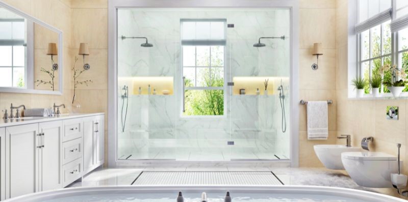 Mẫu thiết kế phòng tắm theo màu trắng Mẫu thiết kế phòng tắm theo màu trắng