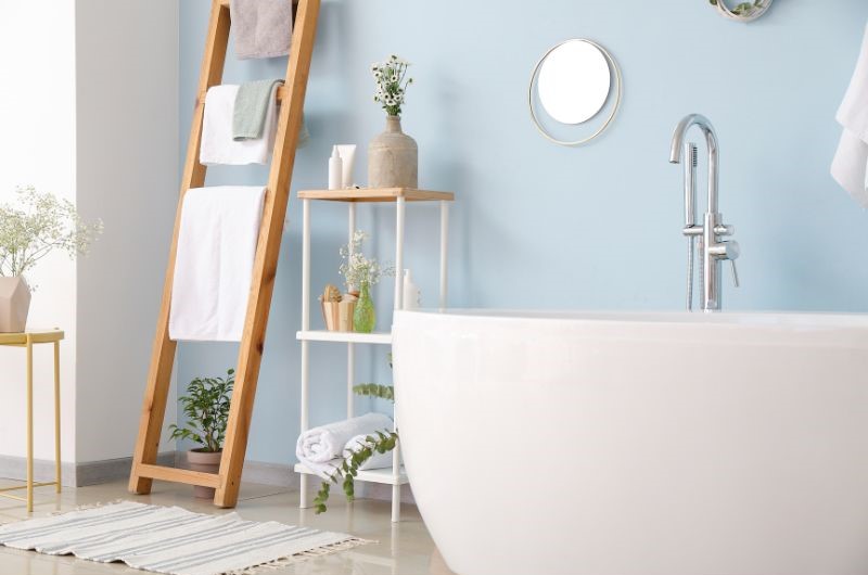 Mẫu thiết kế phòng tắm theo màu xanh Mẫu thiết kế phòng tắm theo màu xanh