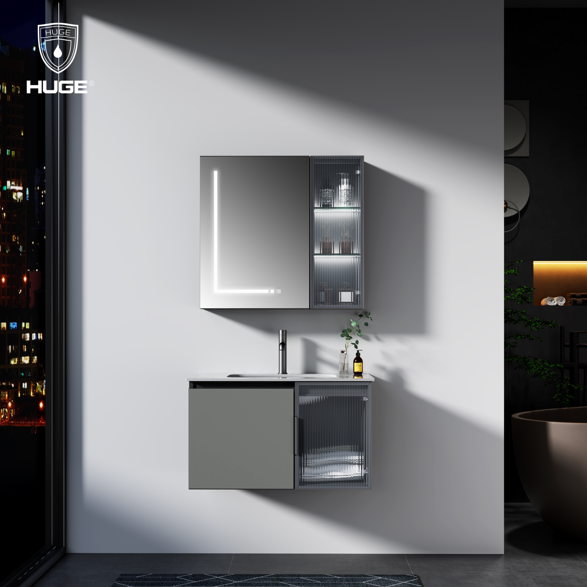 Tủ chậu lavabo H-PA8-80 ALUMINIUM Tủ chậu lavabo H-PA8-80 ALUMINIUM