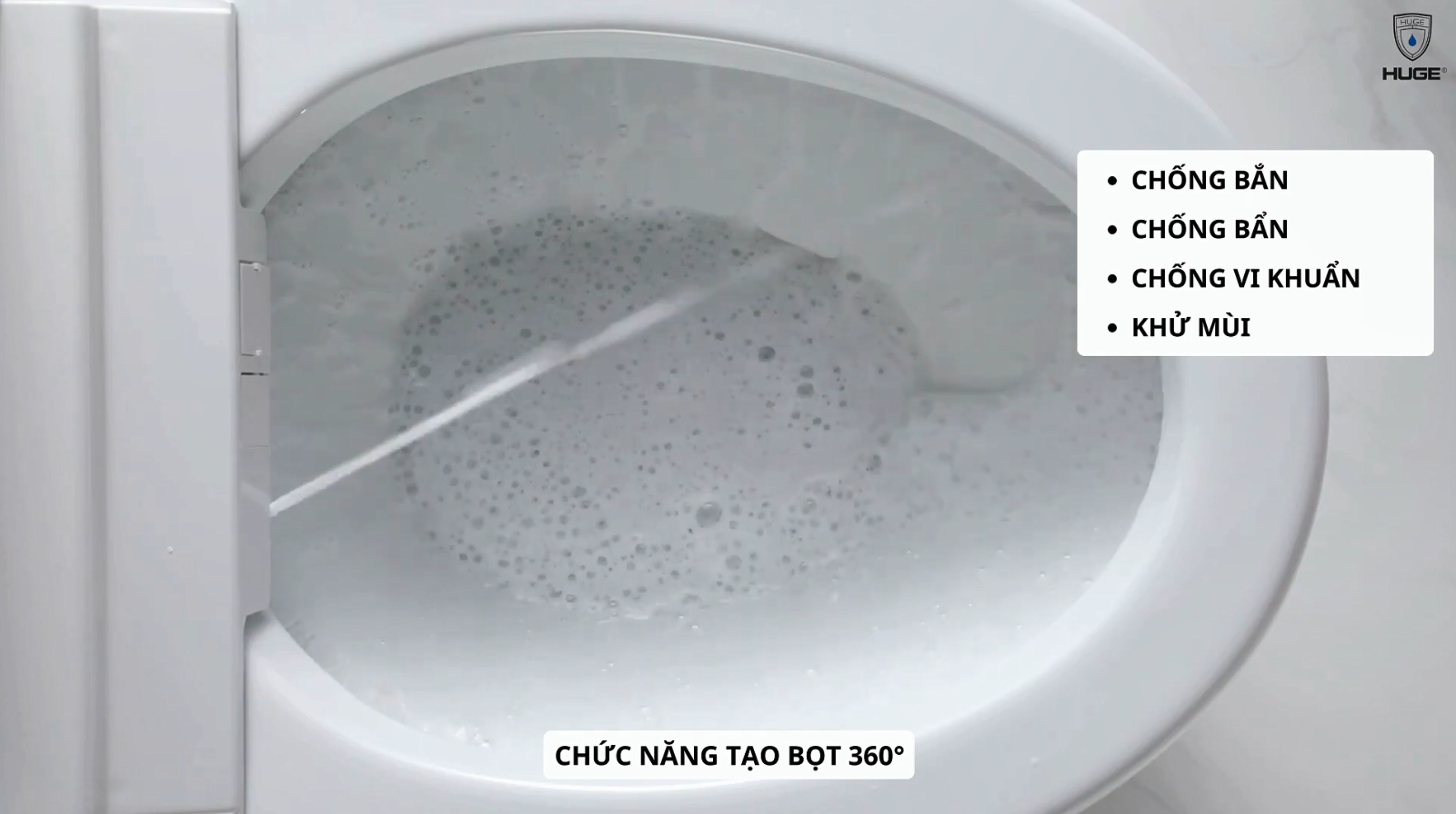 Chức năng tạo bọt trên bồn cầu thông minh Chức năng tạo bọt trên bồn cầu thông minh