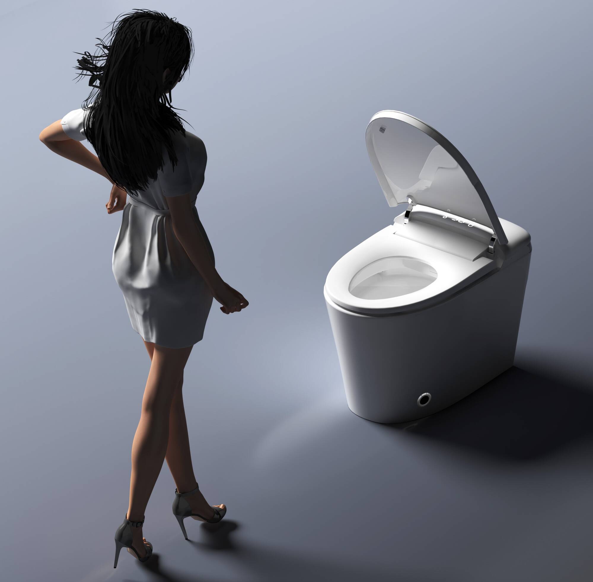 Tự động xả nước và đóng/mở nắp Tự động xả nước và đóng/mở nắp