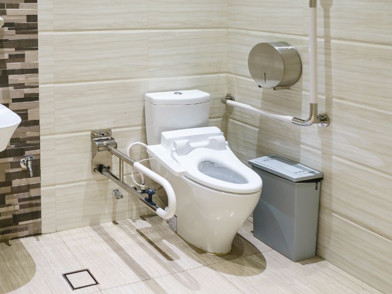 Tay vịn hỗ trợ trong nhà vệ sinh - Thiết bị vệ sinh cho người lớn tuổi Tay vịn hỗ trợ trong nhà vệ sinh - Thiết bị vệ sinh cho người lớn tuổi