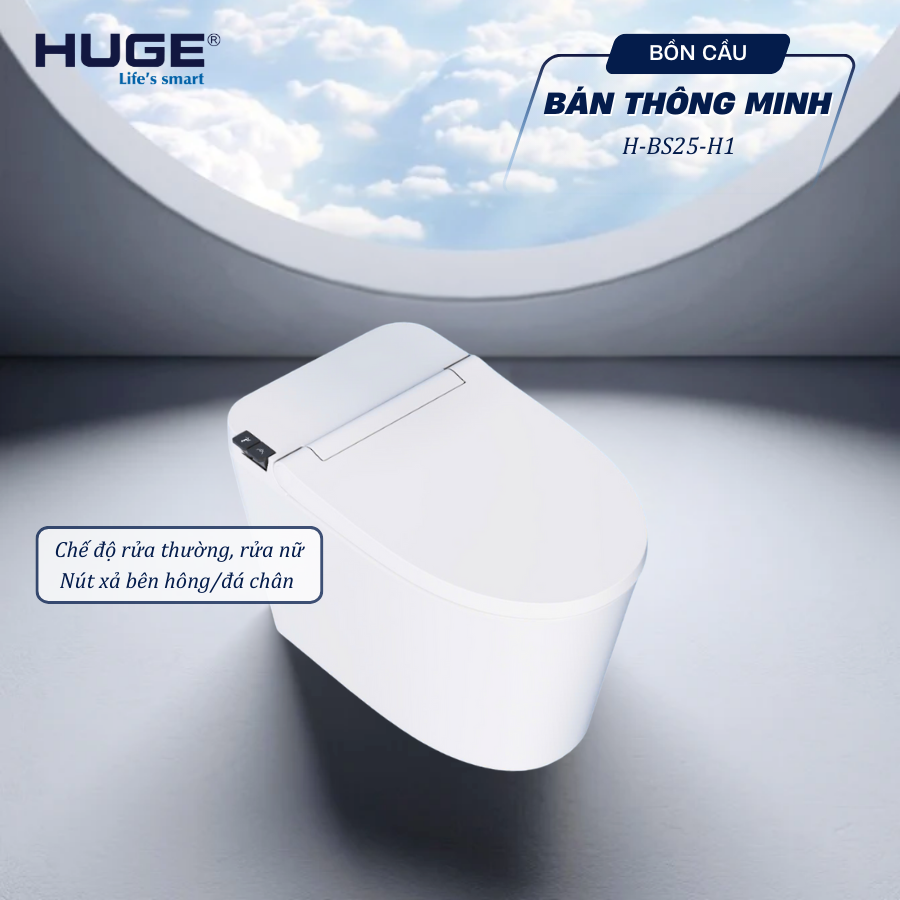 BỒN CẦU BÁN THÔNG MINH TIẾT KIỆM NƯỚC H-BS25-H1