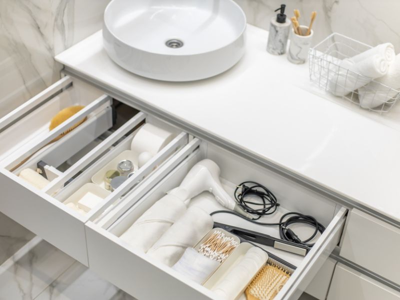 Tủ nhà vệ sinh ngăn kéo – Sự tiện lợi trong tầm tay