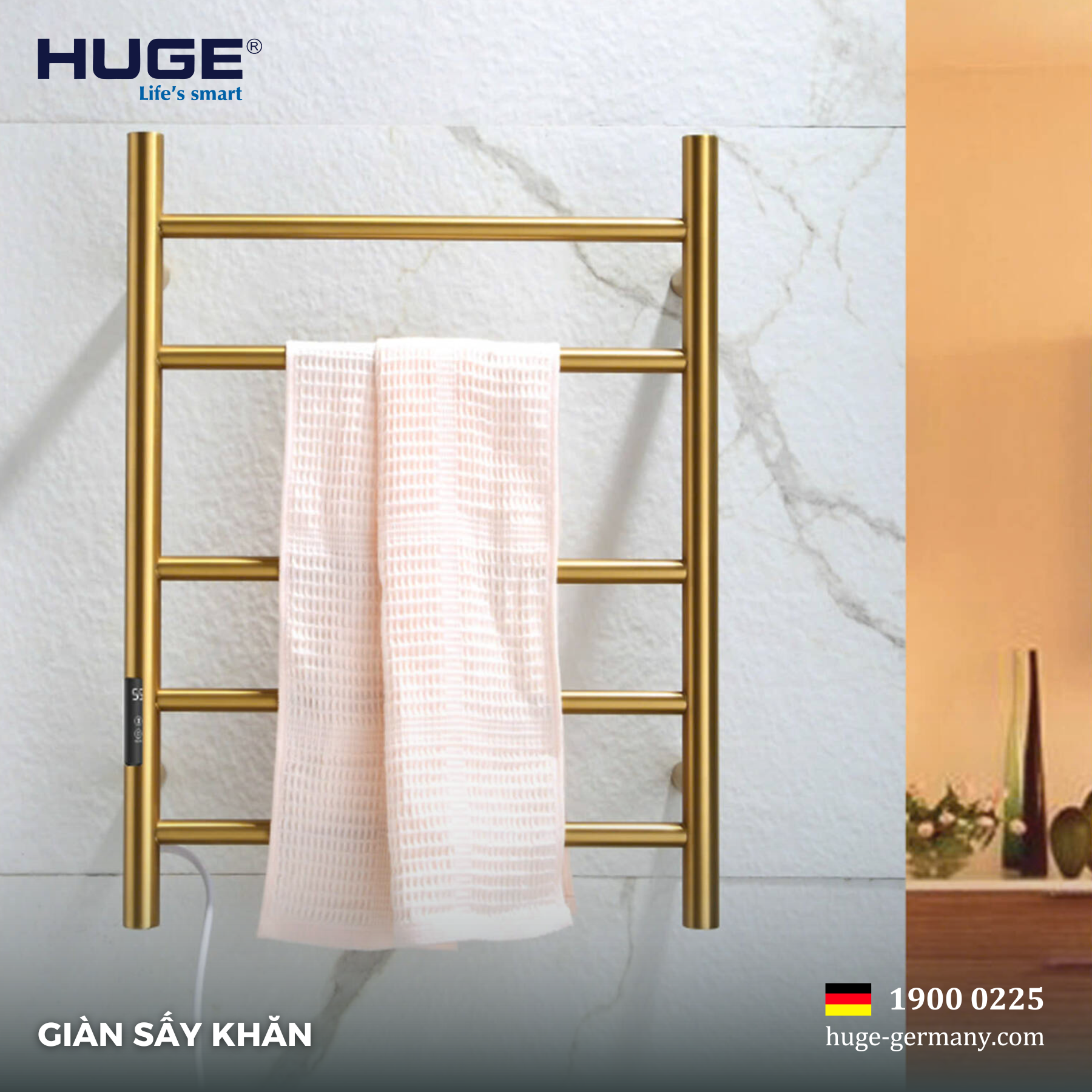 Giàn sấy khăn thông minh