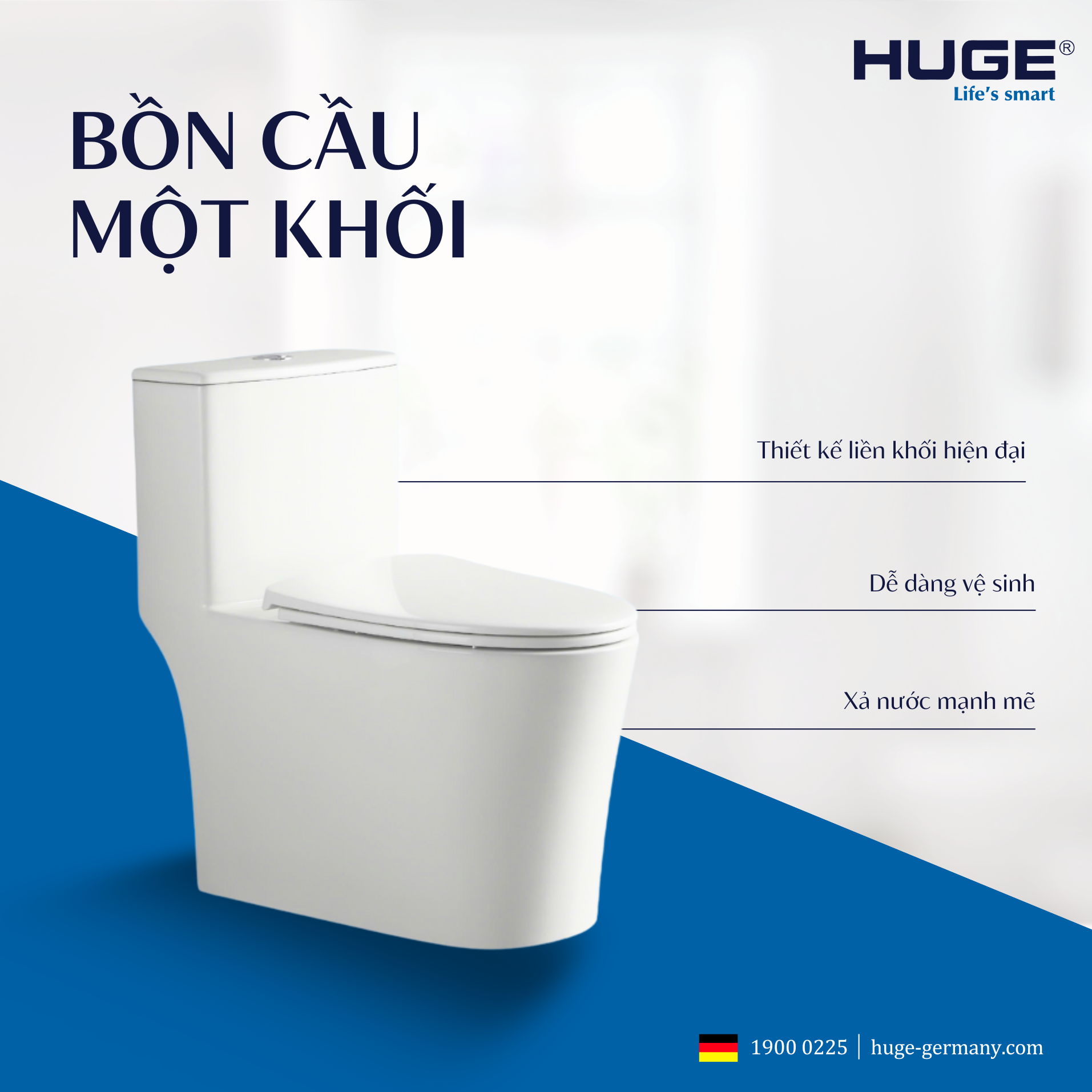 Bồn cầu một khối - Bồn cầu thông dụng khi thiết kế phòng tắm hiện đại Bồn cầu một khối - Bồn cầu thông dụng khi thiết kế phòng tắm hiện đại