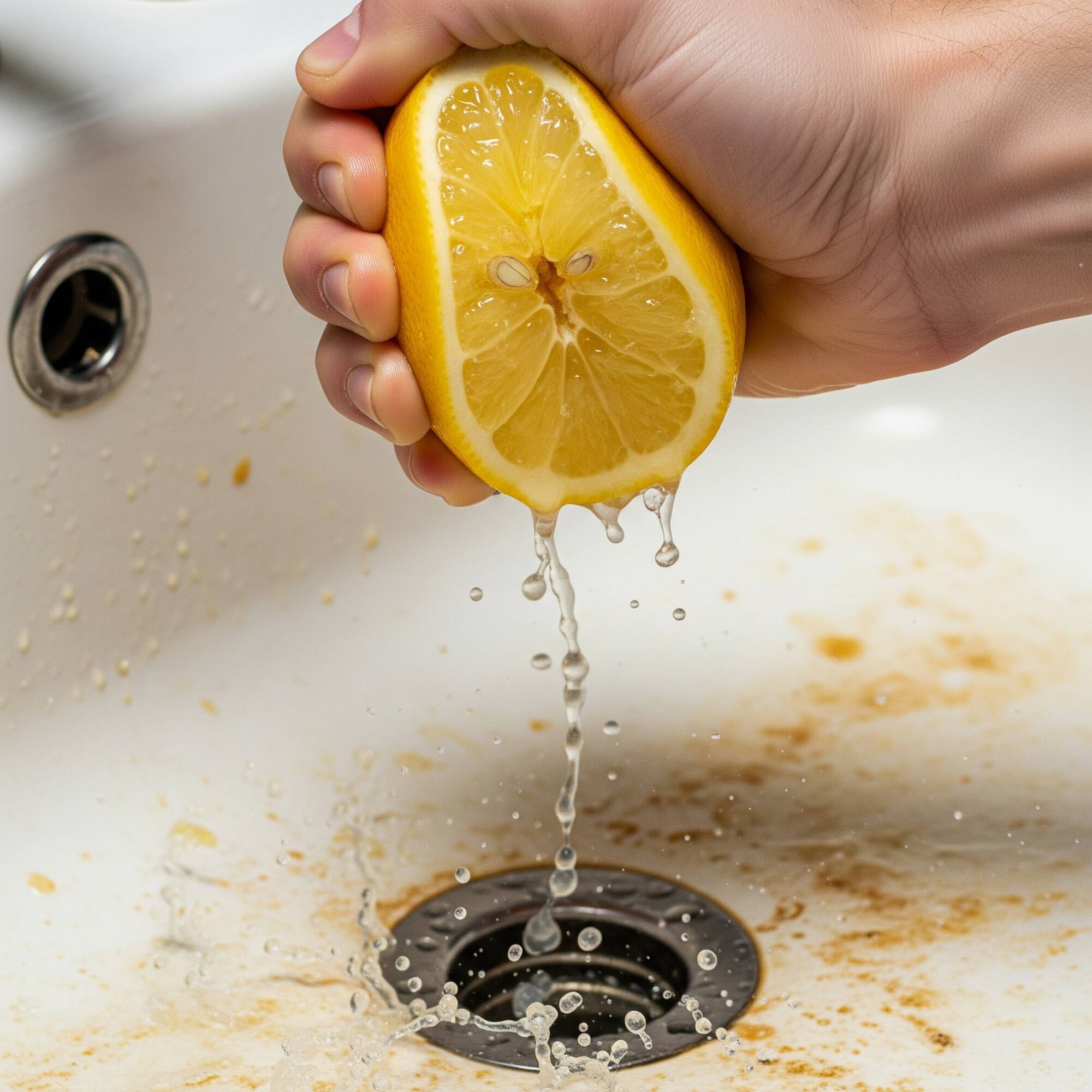 Sử dụng chanh tươi vệ sinh Lavabo.