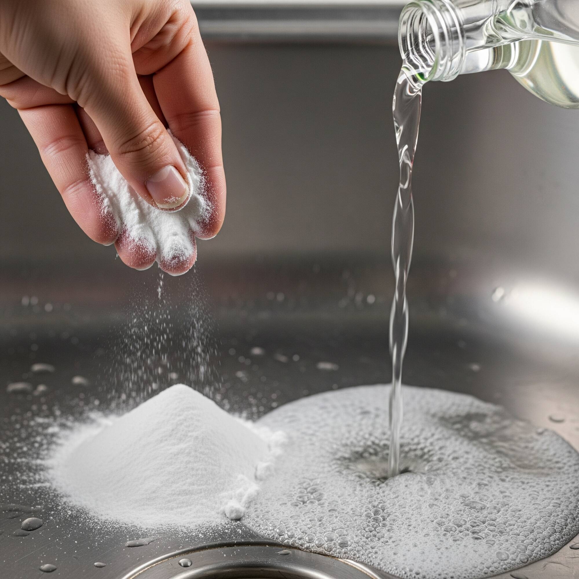 Sử dụng Baking soda và giấm trắng vệ sinh Lavabo.