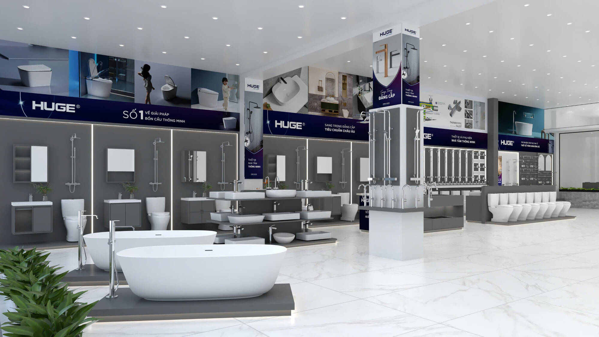 Showroom đẳng cấp của HUGE trên khắp mọi miền đất nước Showroom đẳng cấp của HUGE trên khắp mọi miền đất nước